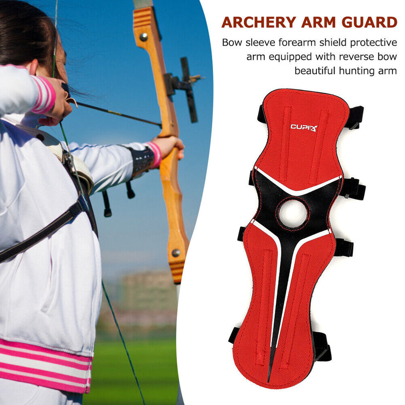 #A 600D Nylon Adjustable Arm Guard Protection Archery Bow Arrow Forearm Protecto