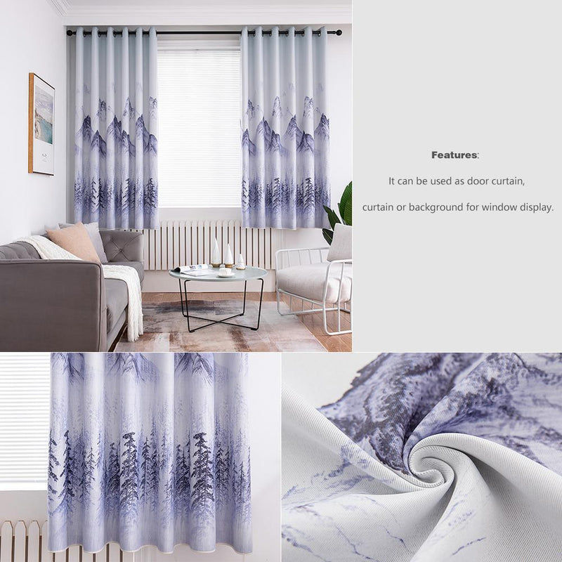 Polyester Landscape Printing Living Room Window Blinds Bedroom Blackout Curta