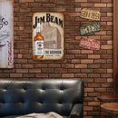 Retro Alcoholic Drinks Metal Plate Painting Bar Tin Plaques Wall Sign (D)