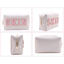 Portable Cosmetic Bag Case Toiletry Handbags Clutch Purse for Travel (Pink)