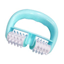 Body Roller Massager Arm Leg Dual Wheel Pain Relief Massage Tool (Blue) Newly