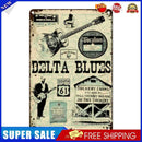 Delta Blues Poster Plate Metal Tin Sign Plaque for Bar Pub Club Wall Home D