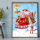 5D DIY Diamond Painting Snowman Full Round Drill Mosaic Art Picture Rhinest