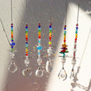 Crystal Pendant Craft Butterfly Love Indoor Outdoor Garden Hanging Light Catcher