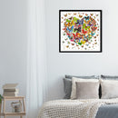 Frameless Butterfly Love Oil Paint by Numbers Kit Handpainted Artwork Handicraft