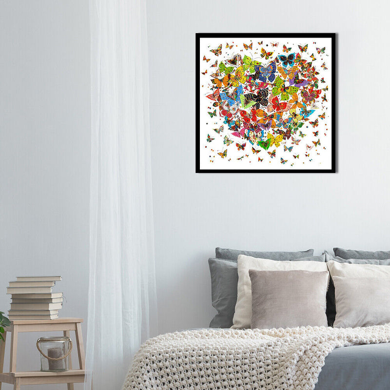 Frameless Butterfly Love Oil Paint by Numbers Kit Handpainted Artwork Handicraft