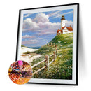 Full Round Drill Diamond Painting Seagull and Tower Pictures Handiwork Art