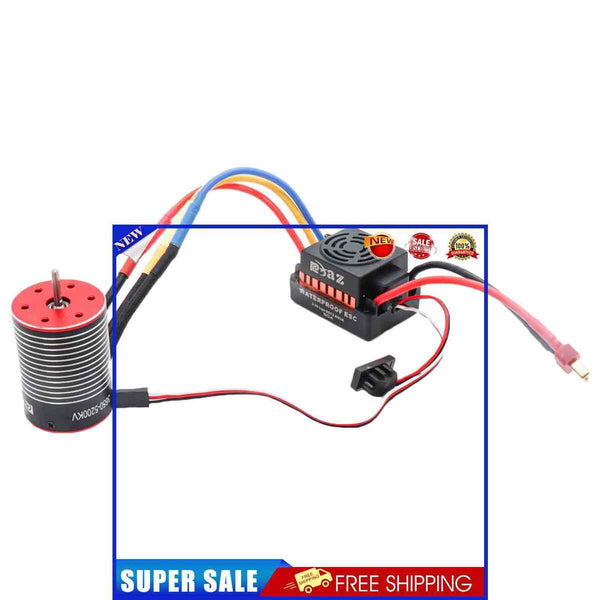 #A 3600/4500/5200KV 3650 Brushless Motor with 60A ESC for 1/8 1/10 Scx10 Hpi RC