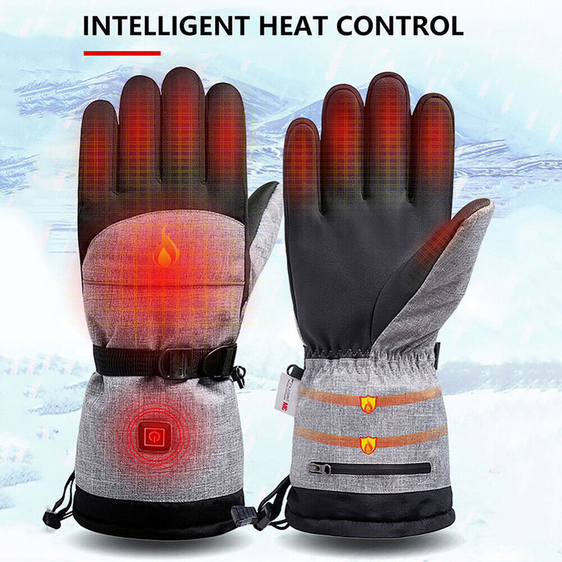 2pcs Smart Ski Heated Gloves Waterproof Motorcycle Bicycle Cycling Glove Mittens