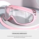Swimming Glasses Waterproof Anti-fog Adults Diving Goggles (Clear Pink) Newly