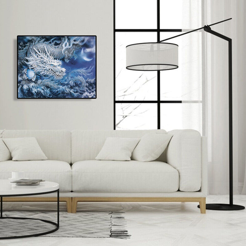 Oil Painting By Numbers Kit Frameless DIY Dragon Hand Painted Craft Art Picture