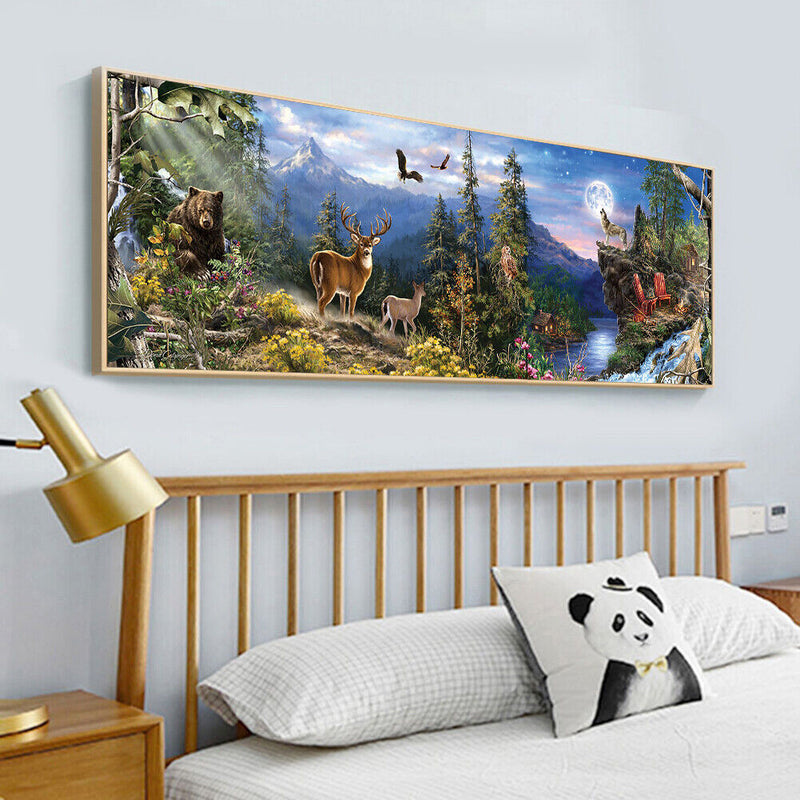 5D Rhinestone Mosaic Craft DIY Forest Animals Diamond Painting Picture Poster