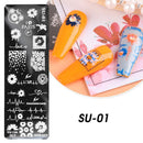 Stencils Leaf Polish Printing Stamping Plates Flowers Nail Templates Abstract