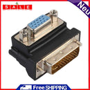 DVI-I 24+5 to VGA 15 Pin Female 90° Right Angle Converter DVI to VGA RG
