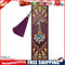 DIY Peafowl Special Shaped Diamond Painting Leather Bookmark with Tassel