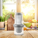 Portable Press Silicone Oil Bottle Brush Storage Cover Kitchen Tool(Grey*2)