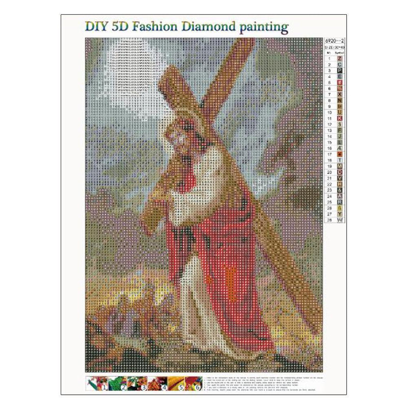 5D DIY Full Drill Diamond Painting Cross Religious Cross Stitch Embroidery