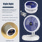 Desktop Cooling Foldable Fan with LED Light Tent Floor Standing Fans (Blue)