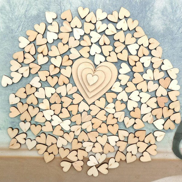DIY 4 Sizes Crafts Accessories Wedding Decor Wooden Love Heart Table Scatter