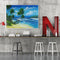 Summer Beach Oil Paint By Numbers Kits DIY Handpainted on Canvas Wall Art
