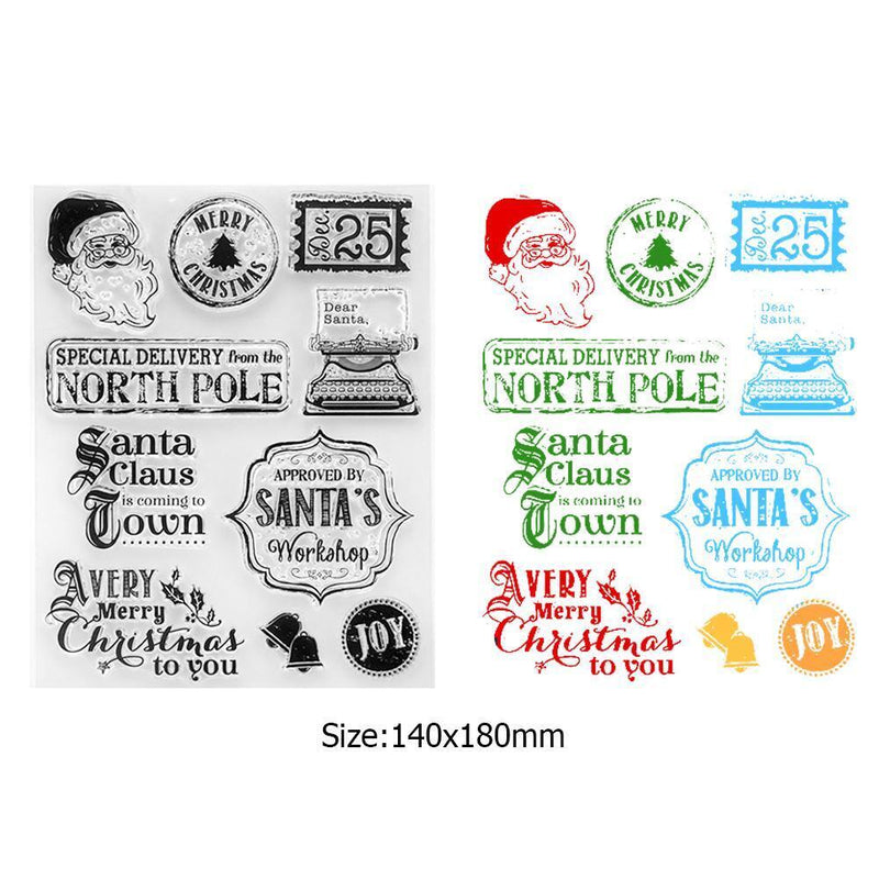 Silicone Clear Stamps Christmas Santa Claus for DIY Scrapbook/Photo Album