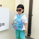 Dinosaur Kids Backpack Kindergarten Nylon Casual School Bag (Light Blue) Newly