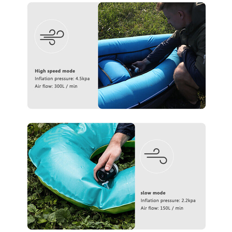 4 in 1 Mini Electric Inflatable Air Pump USB Outdoor Camping Light (Black) Newly