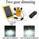 Generator Solar Panel System 4 Heads USB Charger Cable Light with 2LED Bulbs