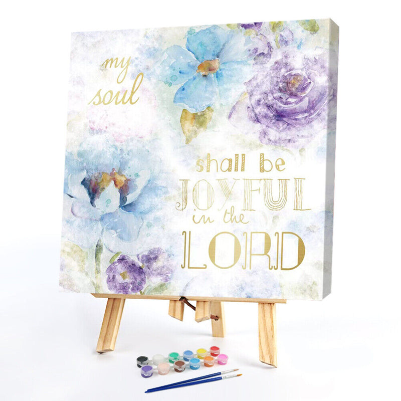 Ink Flower Oil Paint By Numbers Kit DIY Acrylic Painting on Canvas Frameless Set