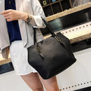 4pcs/set Leather Solid Color Women Shoulder Handbags Wristlet Clutch Card Holder