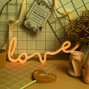 LOVE Sign LED Neon Light USB/Battery Powered Party Decor Lamp (Warm White)