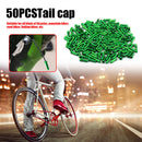 50pcs Bike Cable End Caps Aluminum Alloy Brake Shifter Cable Tips (Green)
