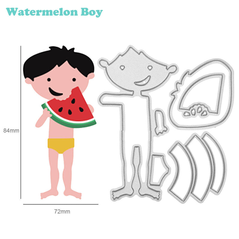 Snowvirtuos 4pcs Watermelon Boy DIY Stencil Cutting Tools? Emboss Scrapbook