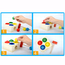 Wooden Ball Hammer Box Children Early Learning Educational Toys Newly