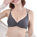 Sexy Cross Straps Knot Padded Bra Women Sports Top Bralette (Grey Blue)