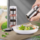 Steel Spice Jars Bottle Portable BBQ Picnic Seasoning Container Manual Grinder