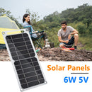 USB Solar Panel 6W 5V Portable Camping Travel Solar Charger Generator Power