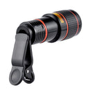 Universal12x Optical Zoom Camera Telescope Lens with Clip for Mobile Phone Newly