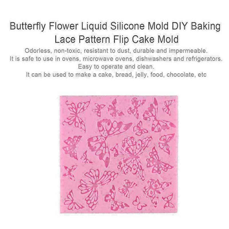 Butterfly Lace Fondant Mould Silicone Cake Mold Baking Mat 2Q6W Y0G8 Hot G W8D5