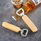 Stainless Steel Bottle Opener Wood Handle Drink Beer Cap Lid Kitchen Launcher