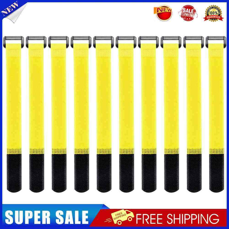 20pcs Fishing Rod Tie Strap Holder Suspenders Hook Cable Cord Belt (Yellow)