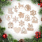 15pcs Christmas Hollowed-out Hanging Ornament Wooden Pendant Room Decoration