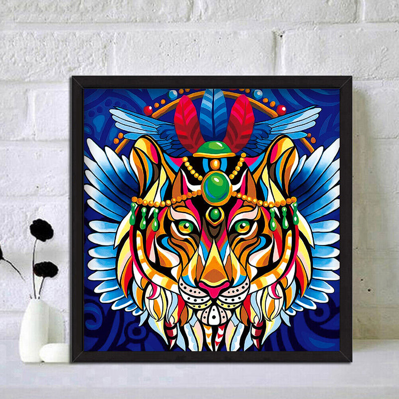 5D Tiger Diamond Painting Special Shape Rhinestone Partial Drill