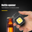 Mini LED Flashlight Work Light Pocket Outdoor Keychain Corkscrew (Standard)
