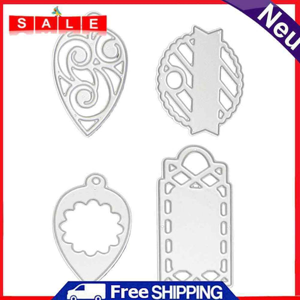 4pcs Metal Punching Molds Stencil Scrapbooking Paper Cards Craft Embossing Mold