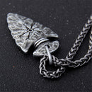 Stainless Steel Aegishjalmur Chain Helm of Awe Nordic Viking Rune Necklace