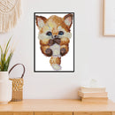 Counted Lovely Fox Partial Embroidery 14CT DIY Cross Stitch Art Canvas Kit Newly