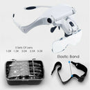 Jeweler Magnifier Bright With 5 Lens Magnifying Glass LED Light Head Loupe
