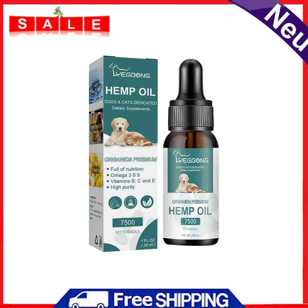 Pet Pain Relief Oil Calming Aid for Cats Dogs Joint Support Immune Skin Health