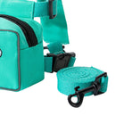 Pet Cat Dog Backpack Printed Chest Strap Harness Traction Rope (Green L) Newly